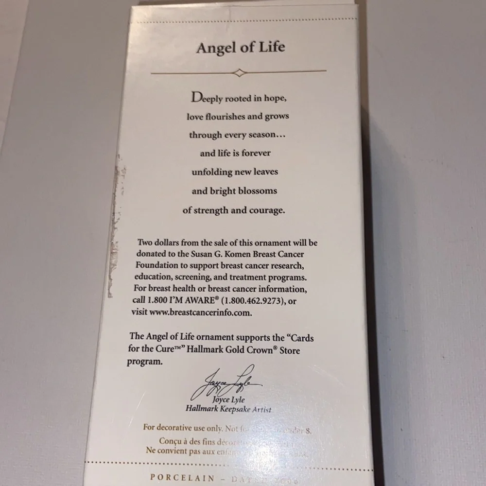 Hallmark Keepsake Angel of Life Christmas ornament